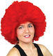 Afro Perucă de Carnaval Afro Roșu