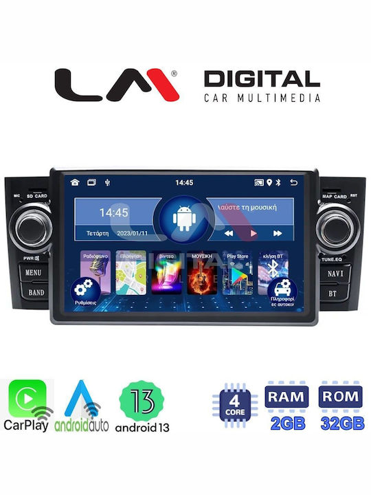 LM Digital Car-Audiosystem für Fiat Punkt 2005 > 2012 (Bluetooth/USB/WiFi/GPS/Apple-Carplay/Android-Auto)