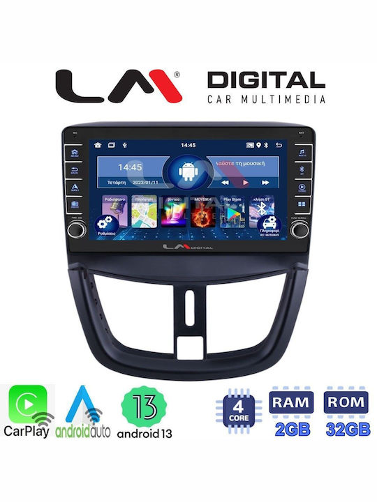 LM Digital Car Audio System for Peugeot 207 2007>2013 (Bluetooth/USB/WiFi/GPS/Apple-Carplay/Android-Auto)
