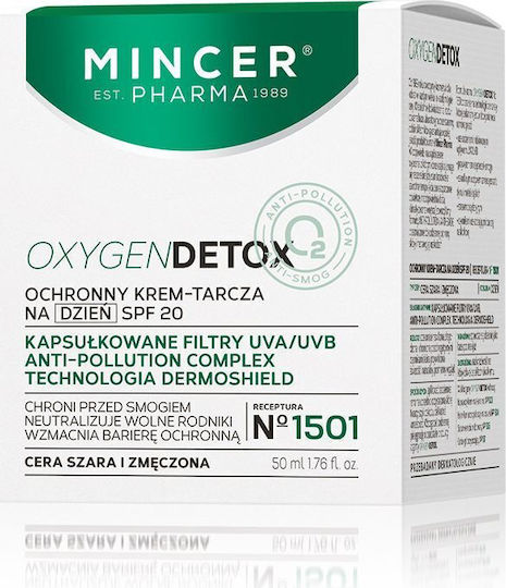 Mincer Pharma Oxygen Detox Ενυδατική Κρέμα Προσώπου Ημέρας με SPF20 50ml