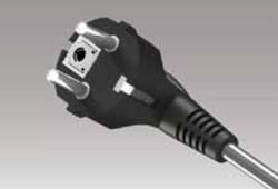 Plastrol Power Cord with Cable Properties 3x1.5mm² Black 3m W-97170