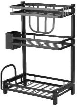 Rolinger Metallische Küchenorganisationsständer 53x33x20cm Blau
