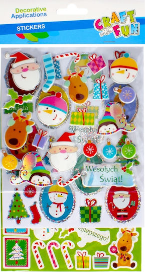 Craft with Fun Χριστουγεννιάτικα Αυτοκόλλητα για Τοίχο 16x29εκ.