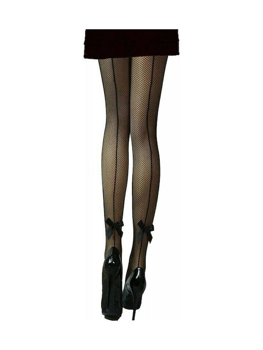 Oemen Women's Pantyhose Net Black. Striped