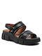 Geox D Lisbona Damen Flache Sandalen in Schwarz Farbe