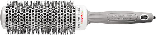Olivia Garden Ceramic+ Ion Speed XL Brush Hair for Straightening White 45mm