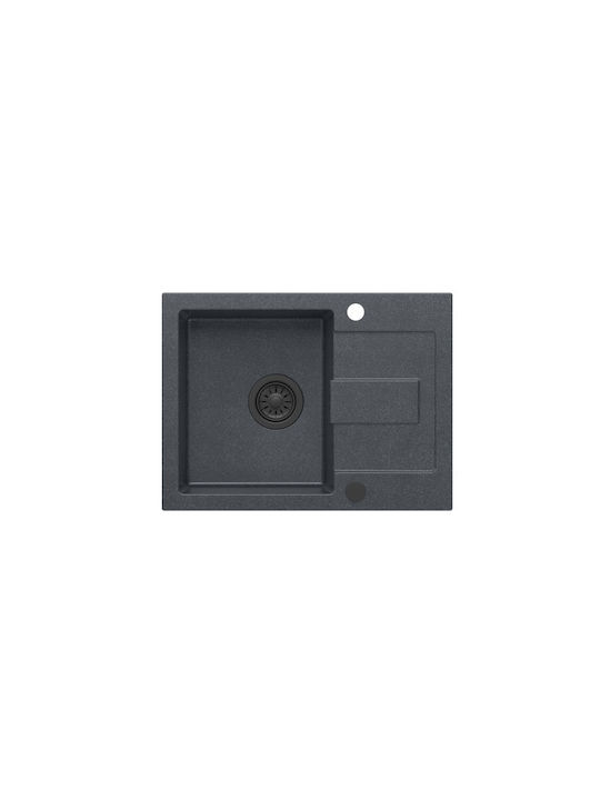 GraniteQ Drop-In Sink Synthetic Granite W60xD45cm Gray
