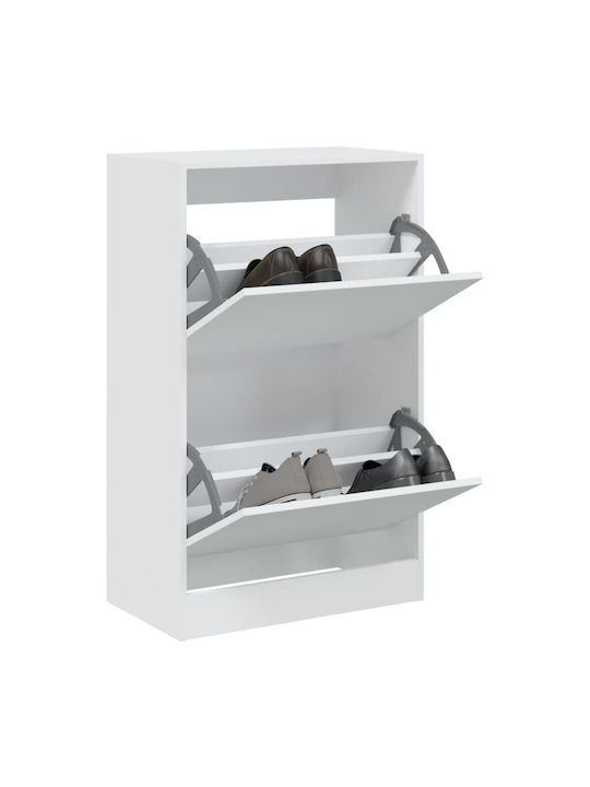 Wooden Shoe Organizer White 60x34x96.5cm