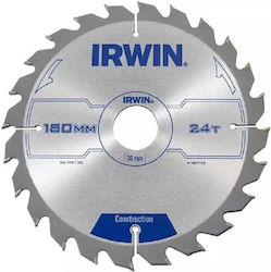 Irwin 1897195 Cutting Disc Wood Hole Diameter 180mm with 24 Teeth 1pcs