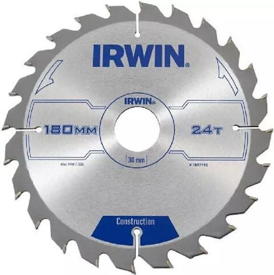 Irwin Disc de tăiere Lemn cu 24 Dinti 180mm 1897195