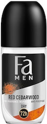 Fa Herren Roter Zedernholz Deodorant 72h Roll-On 50ml