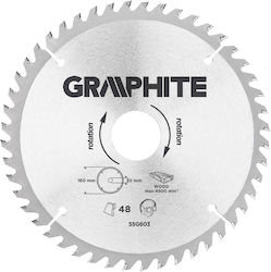 Graphite 55H603 Cutting Disc Wood with 48 Teeth 1pcs