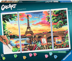 Ravensburger Painting Pictures To Colour In Paris Reflections for Children 12+ Years 4pcs