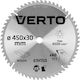 Verto Disc de tăiere Lemn cu 60 Dinti 450mm