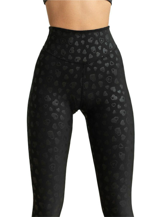 Tägliche Damen Leggings Lang Hohe Taille Push-up Schwarz
