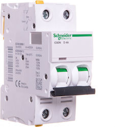 Schneider Electric Automatic Circuit Breaker 4A Double-pole A9F05204