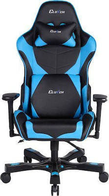 Clutch Chairz Crank Echo Artificial Leather Gaming Chair with Adjustable Arms Blue