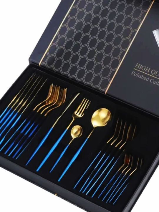 Cutlery Set Stainless Gold 24pcs