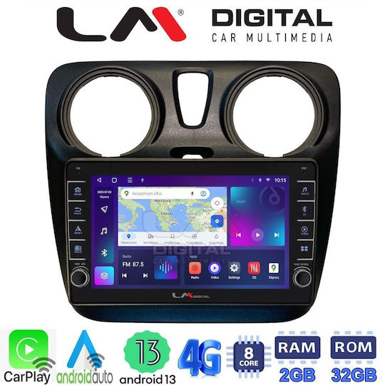 LM Digital Auto-Audiosystem für Renault Dokker Dacia Dokker 2012 > (Bluetooth/USB/WiFi/GPS/Apple-Carplay/Android-Auto) mit Touchscreen 8"