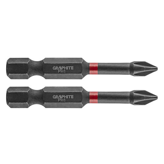 Graphite Impact Set 2 Screwdriver Bits Cross