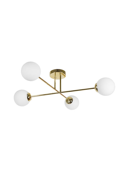 Orno Pendant Chandelier for 6 Bulbs E27 Gold