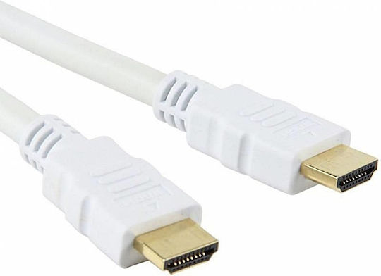Techly Cable HDMI male - HDMI male 3m Λευκό