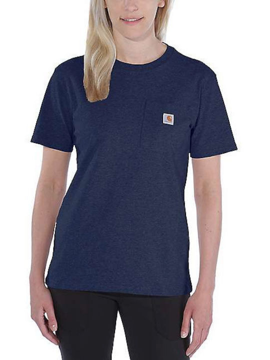 Carhartt T-Shirt Εργασίας Navy Μπλε