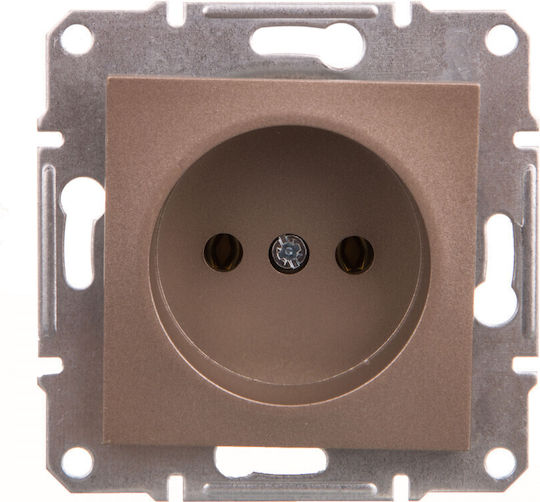 Schneider Electric Einzeln Gemauert Stromsteckdose Braun 1Stück