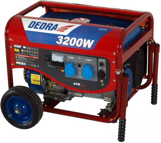 Dedra Generators Benzin mit Kickstart, Rädern und maximaler Leistung 4kVA