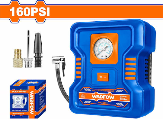 Wadfow Τρόμπα Αυτοκινήτου 160PSI με Καλώδιο Αναπτήρα 12V