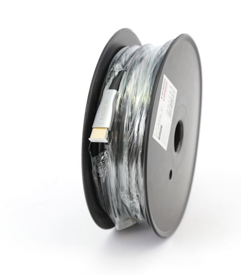 Omega Optisches Schwarzes Rollenkabel HDMI-Stecker - HDMI-Stecker 50m Schwarzes