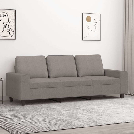Three-Seater Couch Taupe 214x77x80 cm