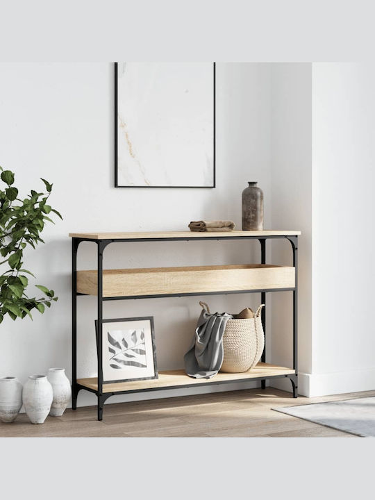 Console Table Wood & Metal Sonoma Oak L100xW29x...