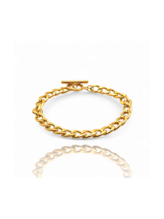 Chain Hand made of Stainless Steel Gold-Plated Thick Thickness 7mm and Length 20cm