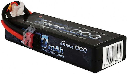 Gens Ace HardCase Li-Po Batterien 7.4V 5000mAh 50C 2S für RC-Fahrzeug 2Stücke