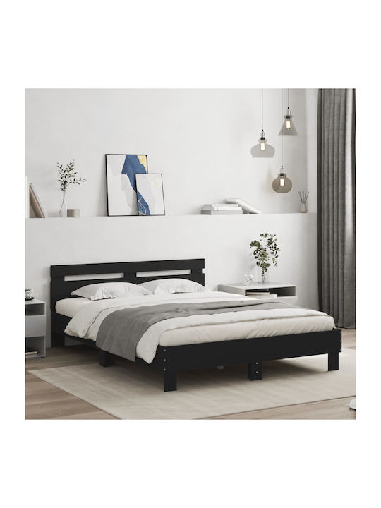 Bett Doppelbett Holz Black mit Latten für Matra...