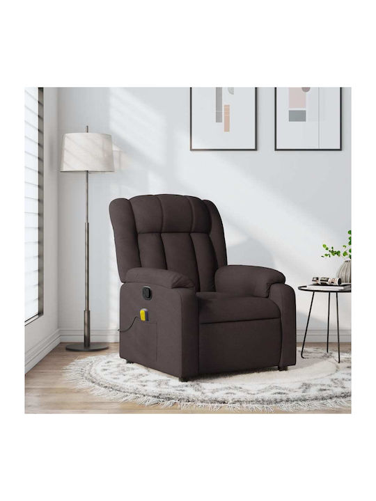 Fotoliu Relax Masaj cu Puf Maro închis 78x92x98cm