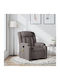 Fotoliu Relax Masaj cu Puf Taupe 78x92x98cm