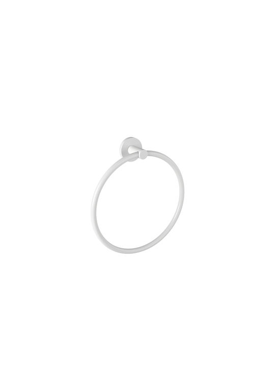 Verdi Sigma Single Wall-Mounted Bathroom Ring White