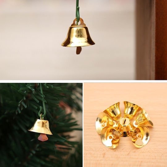 Σετ Κρεμαστά Στολίδια Καμπάνες Χρυσές 2x2cm 50τμχ