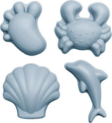 Scrunch Sand Molds Set made of Silicone Gray 4pcs