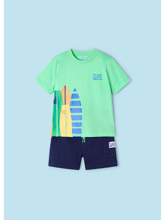 Mayoral Kinderkleidung Set mit Shorts Sommer 2Stück Mint