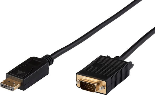 Microconnect Кабел DisplayPort мъжки - VGA мъжки 1м Черен (DP-VGA-MM-100)