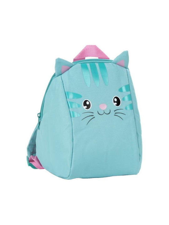Derform Cat Παιδική Τσάντα Πλάτης Γαλάζια