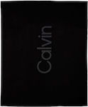 Calvin Klein Beach Towel Cotton Black