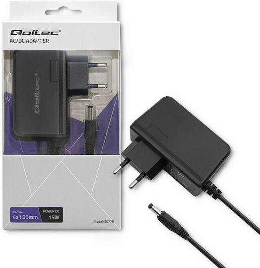 Qoltec Universal Φορτιστής Laptop 5V 3A με Αποσπώμενο Καλώδιο Τροφοδοσίας