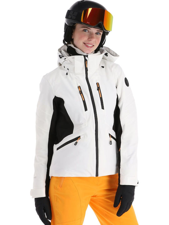 Icepeak 53120505-980 Γυναικείο Μπουφάν για Σκι & Snowboard Λευκό