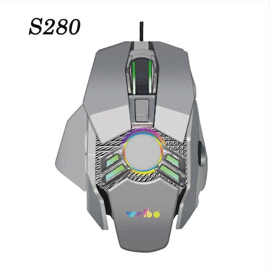 Weibo S280 RGB Gaming Mouse 3200 DPI Silver