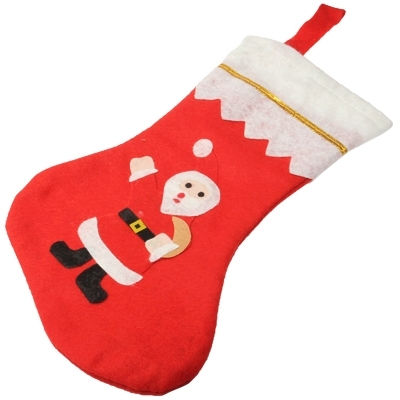 Christmas Decorative Red Socks with Santa Claus L34xW24cm