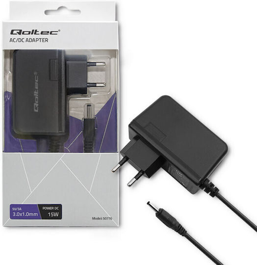 Qoltec Universal Φορτιστής Laptop 5V 3A με Αποσπώμενο Καλώδιο Τροφοδοσίας